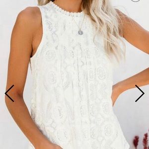 🛍 Solid Lace Layered Tank Necklace 🛍